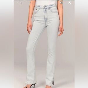 Abercrombie and Fitch Ultra High Rise 90s Slim‎ Straight Split Hem Jeans 30/10XL
